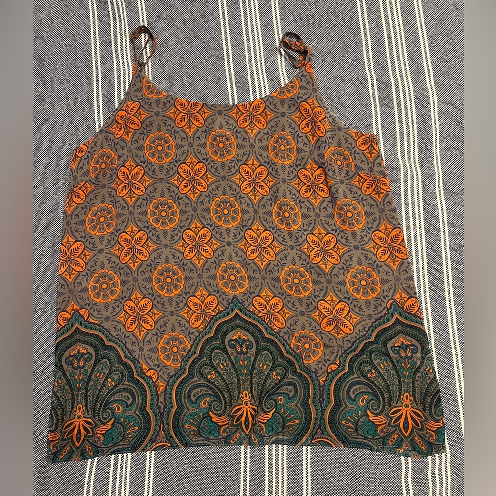 Cabi damask print tank top
